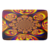 Tapis De Bain Bleu, Jaune, Mini sphères Or (Devant)