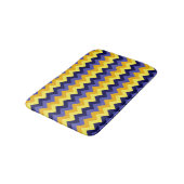 Tapis De Bain Bleu Jaune Or Chevrons Petit Mat Bain (Angle)