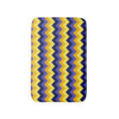 Tapis De Bain Bleu Jaune Or Chevrons Petit Mat Bain (Devant (Vertical))