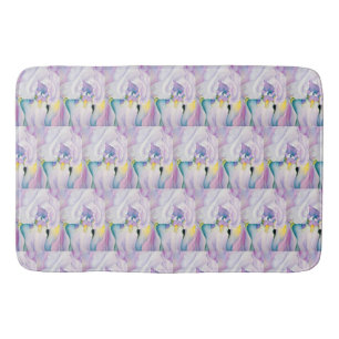 Tapis De Bain Bleu jaune pourpre Lumière d'Iris