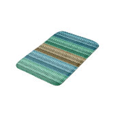Tapis De Bain Bleu Jaune Vert élégant Moderne Motif Abstrait (Angle)