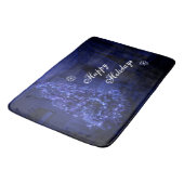 Tapis De Bain Bleu Joyeux sapin de Noël (Angle)