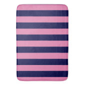 Tapis De Bain Bleu marine et rose clair (devant Vertical)