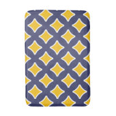 Tapis De Bain bleu marine, moutarde jaune, blanc, moderne (Devant (Vertical))