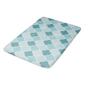 Tapis De Bain Bleu Marocain Trellis, Lattes, Quatrefoil (Angle)
