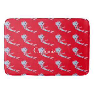 Tapis De Bain Bleu Mermaid Swimmer Thunder_Cove