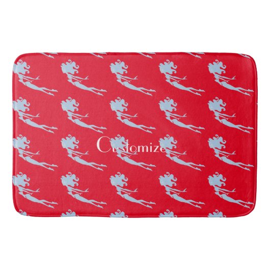 Tapis De Bain Bleu Mermaid Swimmer Thunder_Cove (Devant)