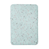 Tapis De Bain Bleu moderne et botanique de l'époque (Devant (Vertical))