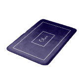 Tapis De Bain Bleu monogrammé (Angle)