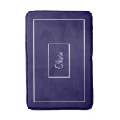 Tapis De Bain Bleu monogrammé (Devant (Vertical))
