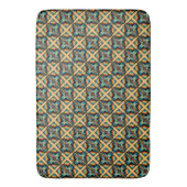 Tapis De Bain Bleu mosaïque beige orange (devant Vertical)