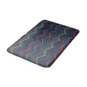 Tapis De Bain Bleu motif moderne style africain Bath Mat (Angle)