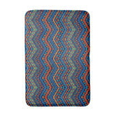 Tapis De Bain Bleu motif moderne style africain Bath Mat (Devant (Vertical))
