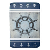 Tapis De Bain Bleu Nautique (devant Vertical)