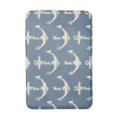 Tapis De Bain Bleu Nautique Ancre Mat (Devant (Vertical))
