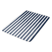 Tapis De Bain Bleu nautique et Bleu Blancs Bain Tapis (Angle)