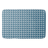 Tapis De Bain Bleu océanique et blanc Vagues de Sharp Moderne (Devant)