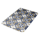 Tapis De Bain Bleu or géométrique carrelage marocain (Angle)