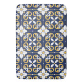 Tapis De Bain Bleu or géométrique carrelage marocain (devant Vertical)