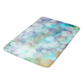 Tapis De Bain Bleu, orange, Jaune, Blanc Art Abstrait (Angle)