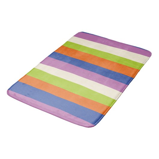 Tapis De Bain Bleu, orange, violet, vert et (Angle)