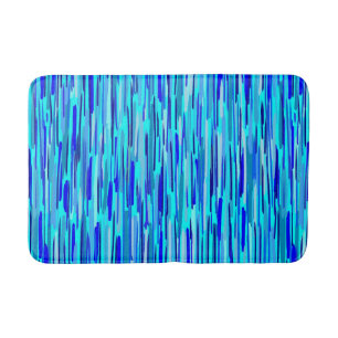 Tapis De Bain Bleu pluie gouttes Abstraites 