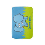 Tapis de bain bleu pour éléphant (Devant (Vertical))