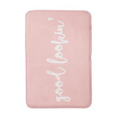 Tapis De Bain Bleu rose bon regard' Calligraphie Script (Devant (Vertical))