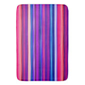 Tapis De Bain Bleu, rose et bleu Abstrait (devant Vertical)