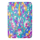 Tapis De Bain Bleu, rose et jaune (devant Vertical)