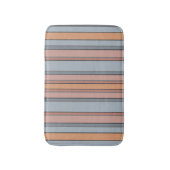 Tapis De Bain Bleu rose gris Couleur Blocage Blocs Verticaux (Devant (Vertical))