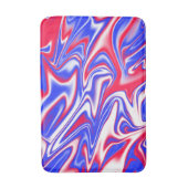 Tapis De Bain Bleu rouge Motif marbrée, (Devant (Vertical))
