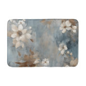 Tapis De Bain Bleu rustique Brown Cream Ferme Floral (Devant)