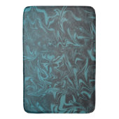 Tapis De Bain Bleu sarcelle électrique marbré (devant Vertical)