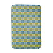 Tapis De Bain Bleu sarcelle olive jaune violet motif (Devant (Vertical))
