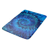 Tapis de bain bleu teint (Angle)