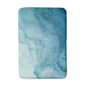 Tapis De Bain Bleu Tranquille Océan Vagues Nature Art Abstrait (Devant (Vertical))