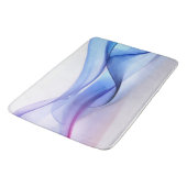 Tapis De Bain Bleu transparent et formes lavande (Angle)