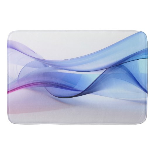 Tapis De Bain Bleu transparent et formes lavande (Devant)