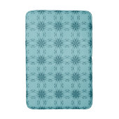 Tapis De Bain bleu turquoise, cool, abstraction fleur tendance (Devant (Vertical))