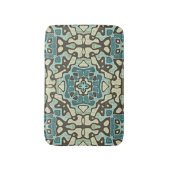 Tapis De Bain Bleu Turquoise Vert gris Ochre Hip Orient Bali Art (Devant (Vertical))