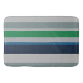 Tapis De Bain Bleu vert Abstrait rayures (Devant)