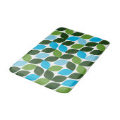 Tapis De Bain Bleu, vert, cool, tendance, nature moderne abstrai (Angle)
