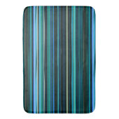 Tapis De Bain Bleu, vert et gris Abstrait rayures (devant Vertical)
