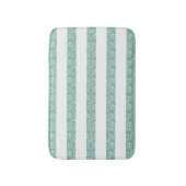 Tapis De Bain Bleu Vert Parties scintillant rayures (Devant (Vertical))