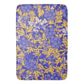 Tapis De Bain Bleu vif ornemental et jaune or (devant Vertical)