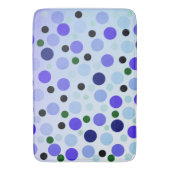 Tapis De Bain Bleu Violet Et Vert Pois, (devant Vertical)