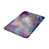Tapis De Bain Bleu Violet Turquoise Nebula Voie Lactée (Angle)