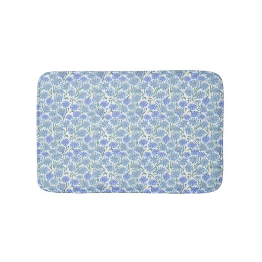Tapis De Bain Bleuets au crayon bleu (Devant)