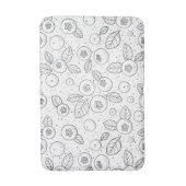 Tapis De Bain Bleuets en noir et blanc (Devant (Vertical))